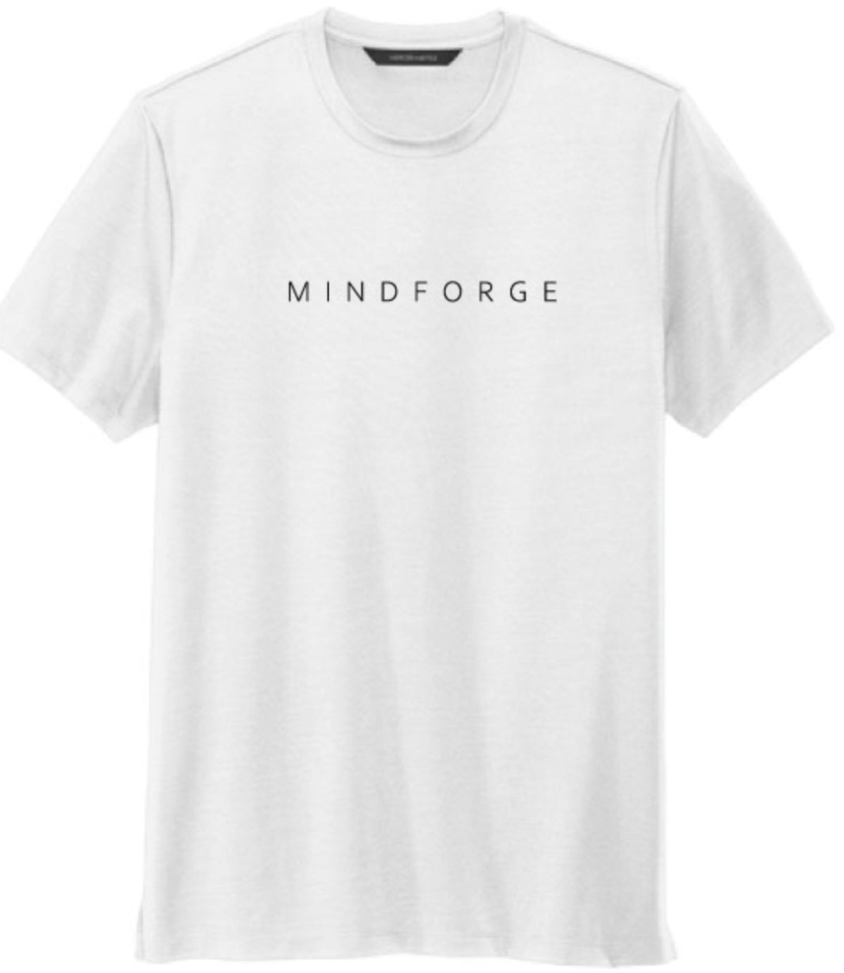 White MindForge minimalist logo T-shirt