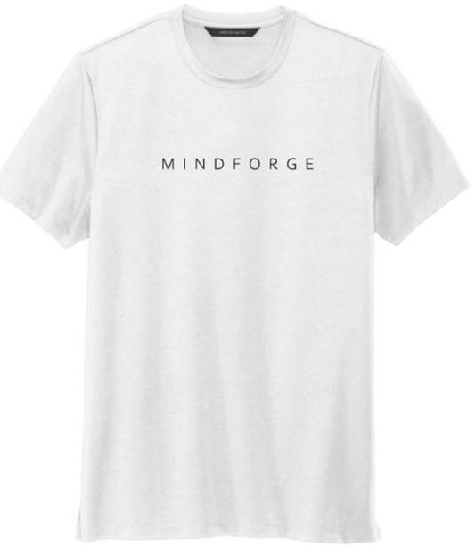 White MindForge minimalist logo T-shirt