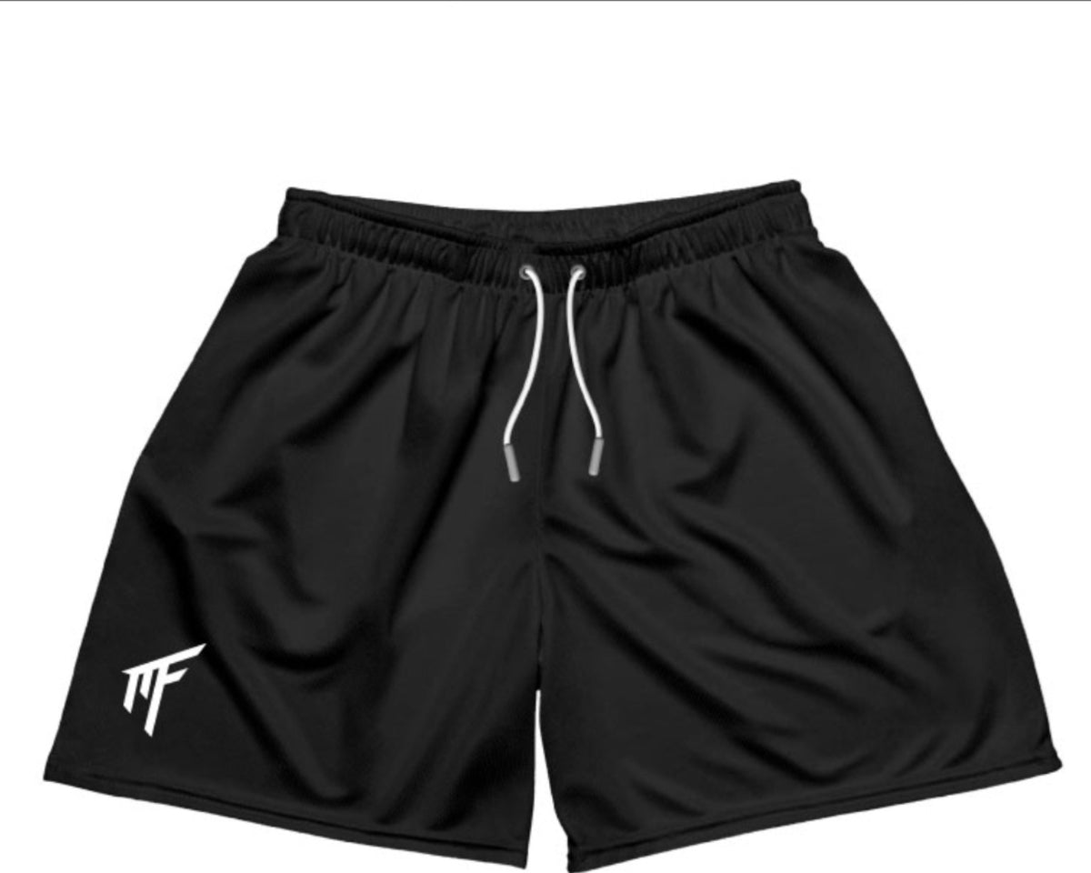Black MindForge MF logo training shorts
